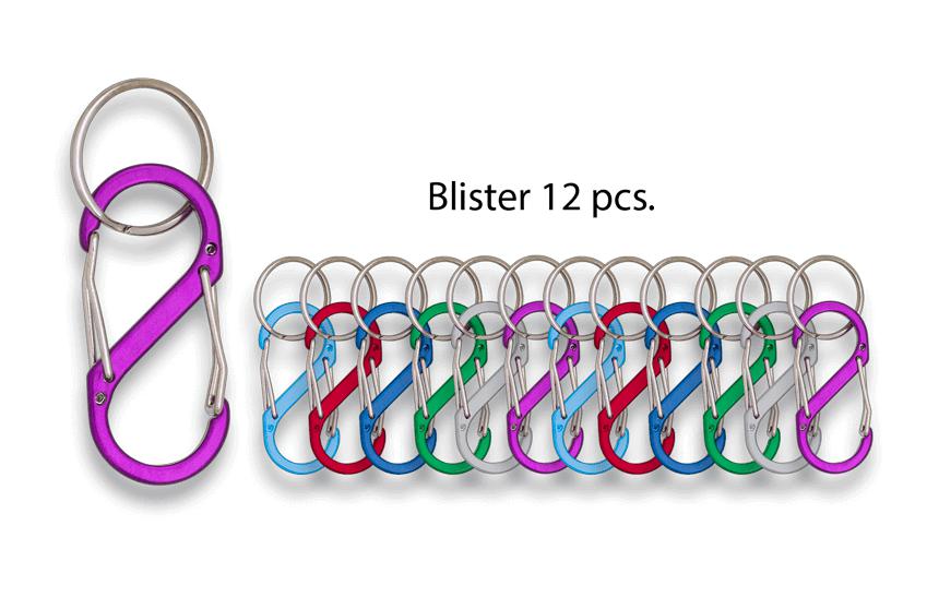 5 cm Karabiner in Achterform, in verschiedenen Farben im Blister ...