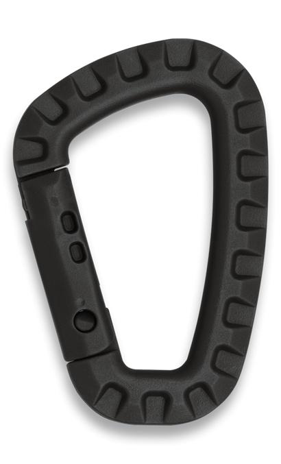 Moschettone nero in fibra lungo 8,5 cm