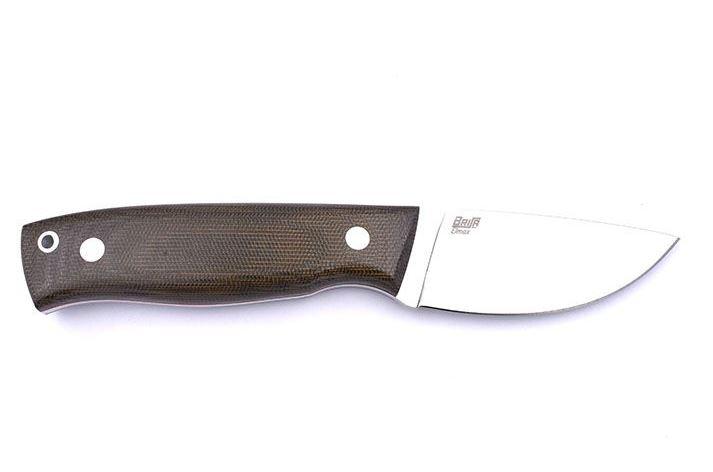 Brisa Skinner 90 Flat Coltello con acciaio Elmax e micarta verde