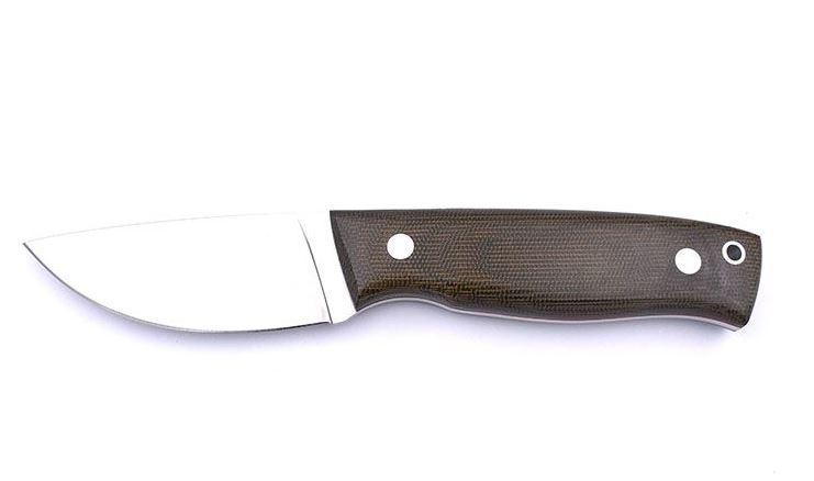 Brisa Skinner 90 Flat Coltello con acciaio Elmax e micarta verde