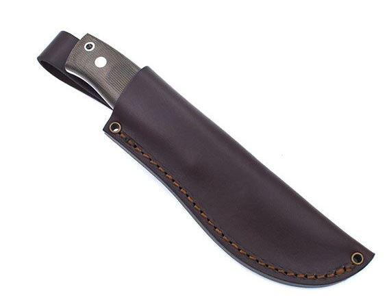 Brisa Skinner 90 Flat Coltello con acciaio Elmax e micarta verde