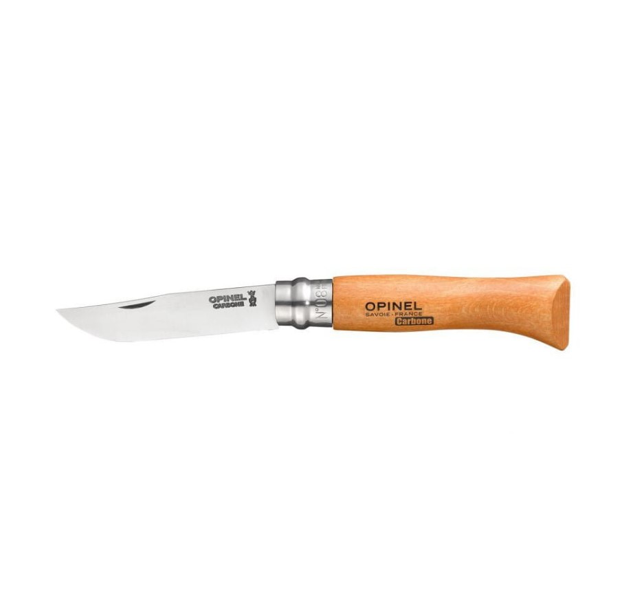 Opinel carbon Nº 8 pocket knife and sheath in presentation case