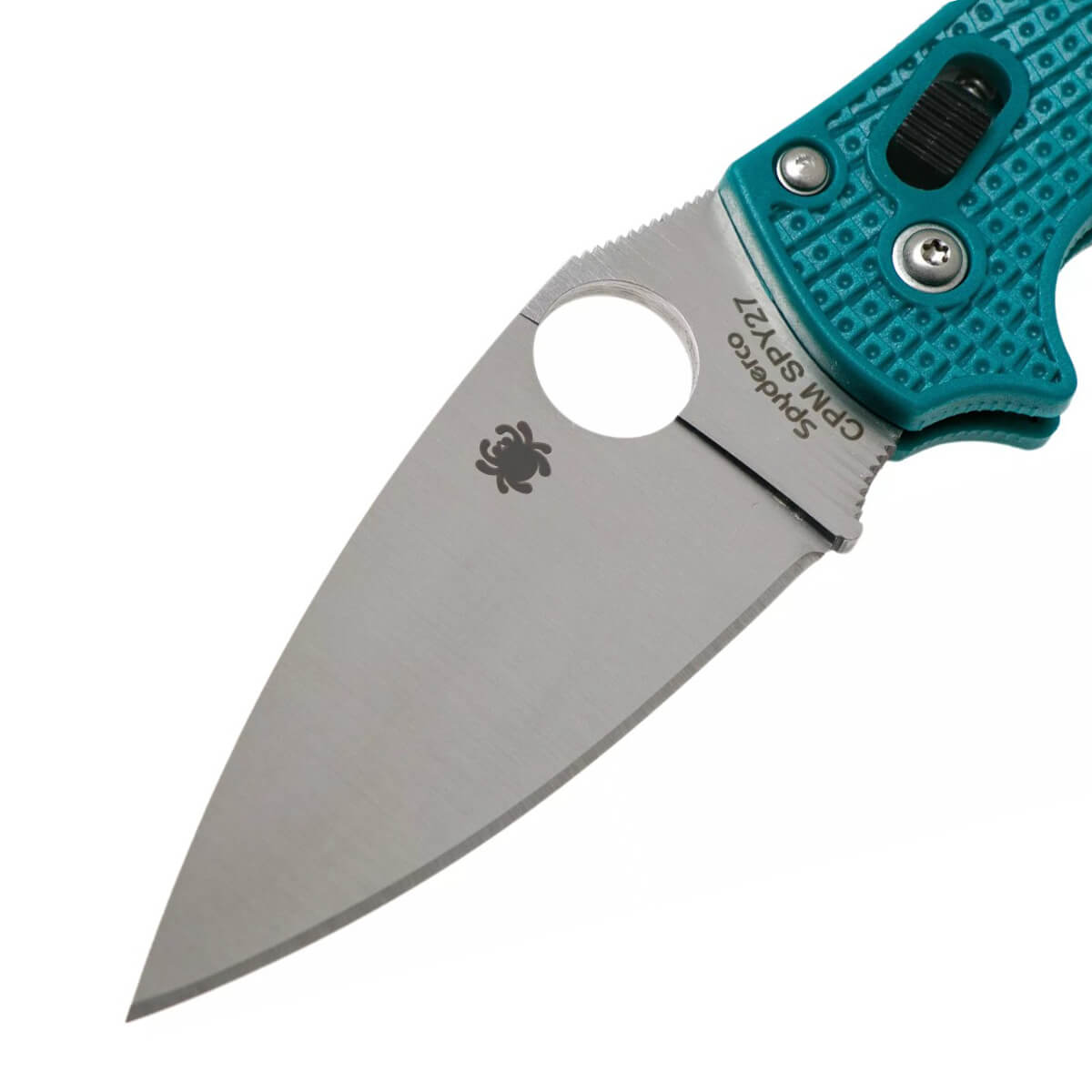 Spyderco Manix 2 Taschenmesser mit türkisfarbenem FRCP-Griff und 8,6 cm langer Klinge