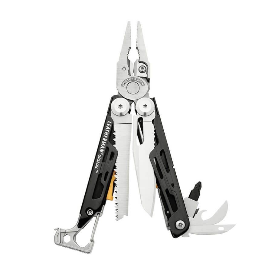 Leatherman Signal multitool with black handle and stainless steel...