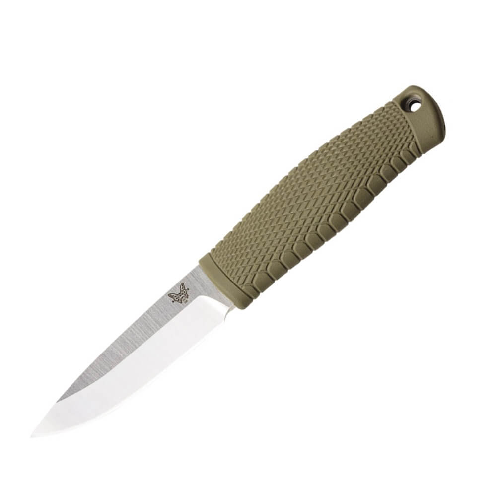 Benchmade Puukko 200 Messer mit grünem Santoprene-Griff