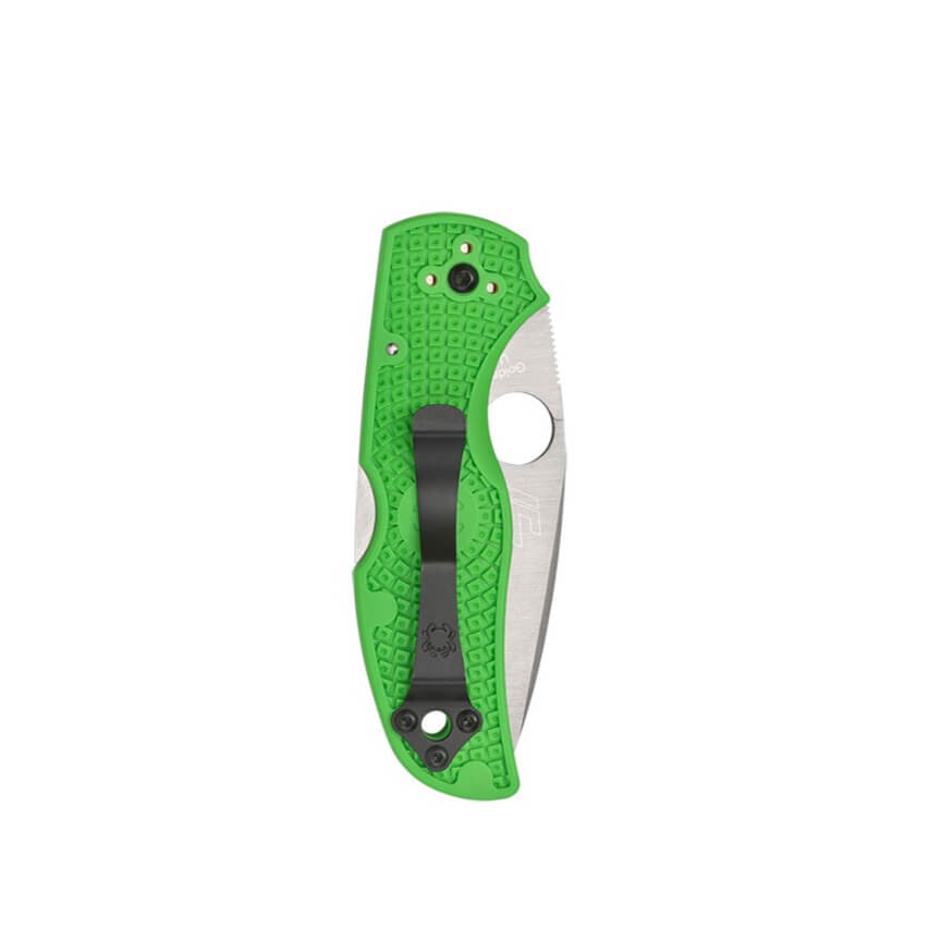 Couteau de poche Spyderco Native 5 Salt avec manche FRN vert et lame en acier LC200N à bord dentelé C41SGR5