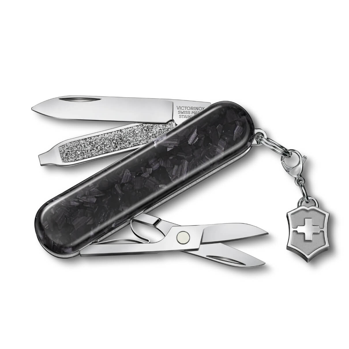 Swiss Army Knife Classic SD Brilliant Carbon with 5 functions