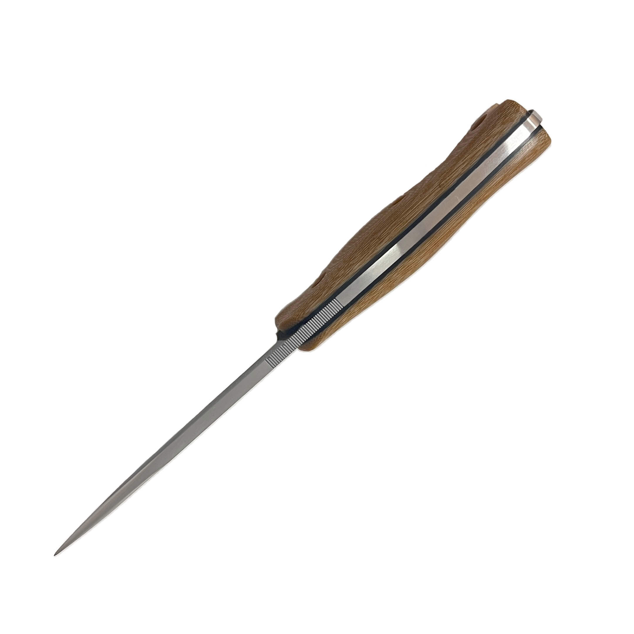Faca de bushcraft Amarok 5 com cabo de micarta canvas do deserto e lâmina de 5"