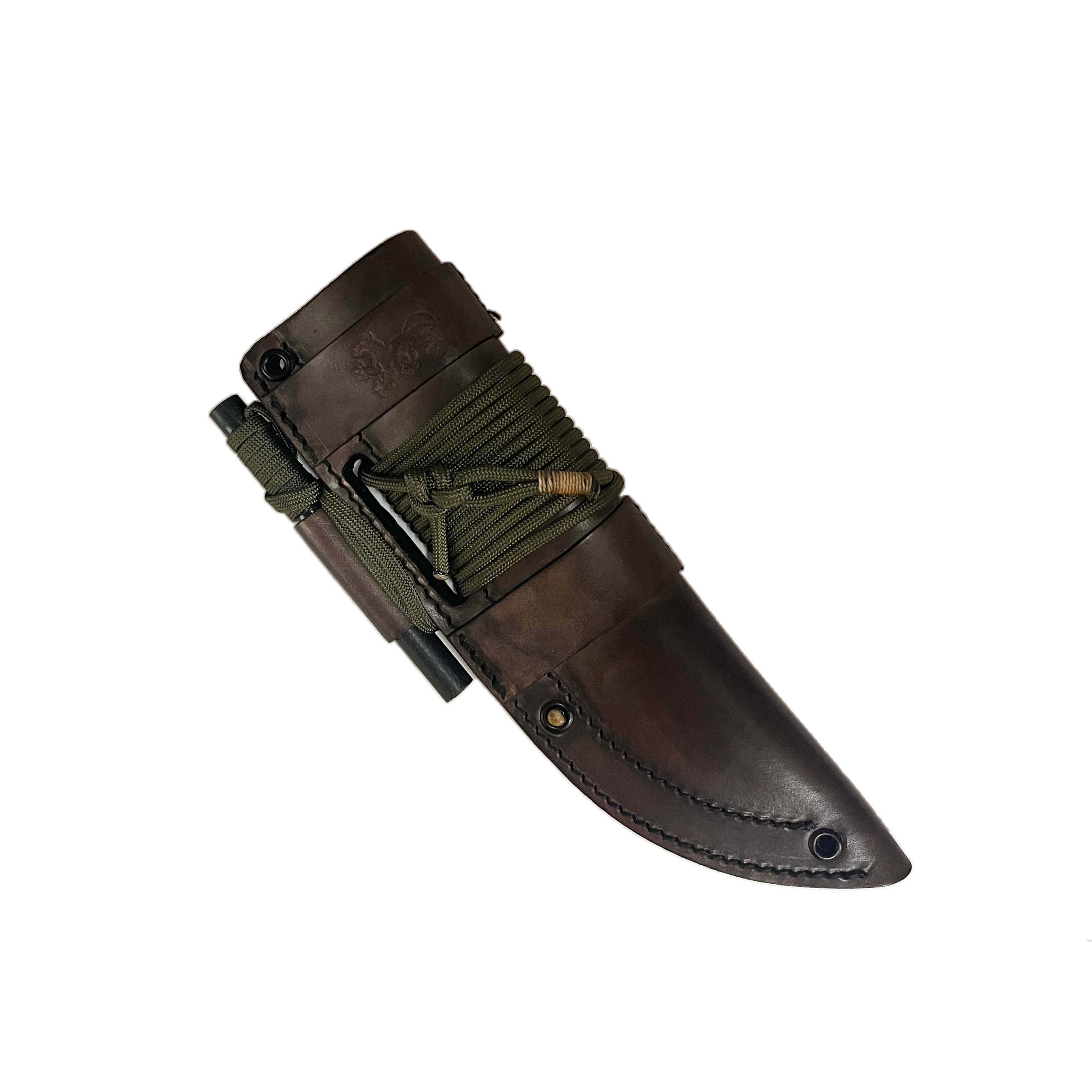 Faca de bushcraft Amarok 5 com cabo de micarta canvas do deserto e lâmina de 5"