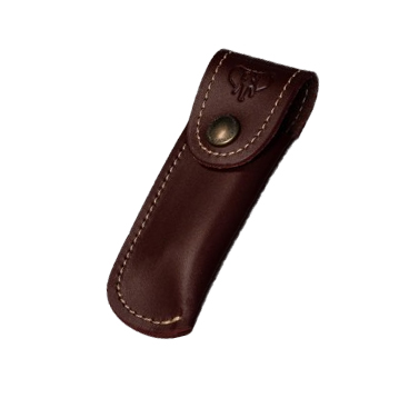 Étui Cudeman pour canif. Cuir marron.