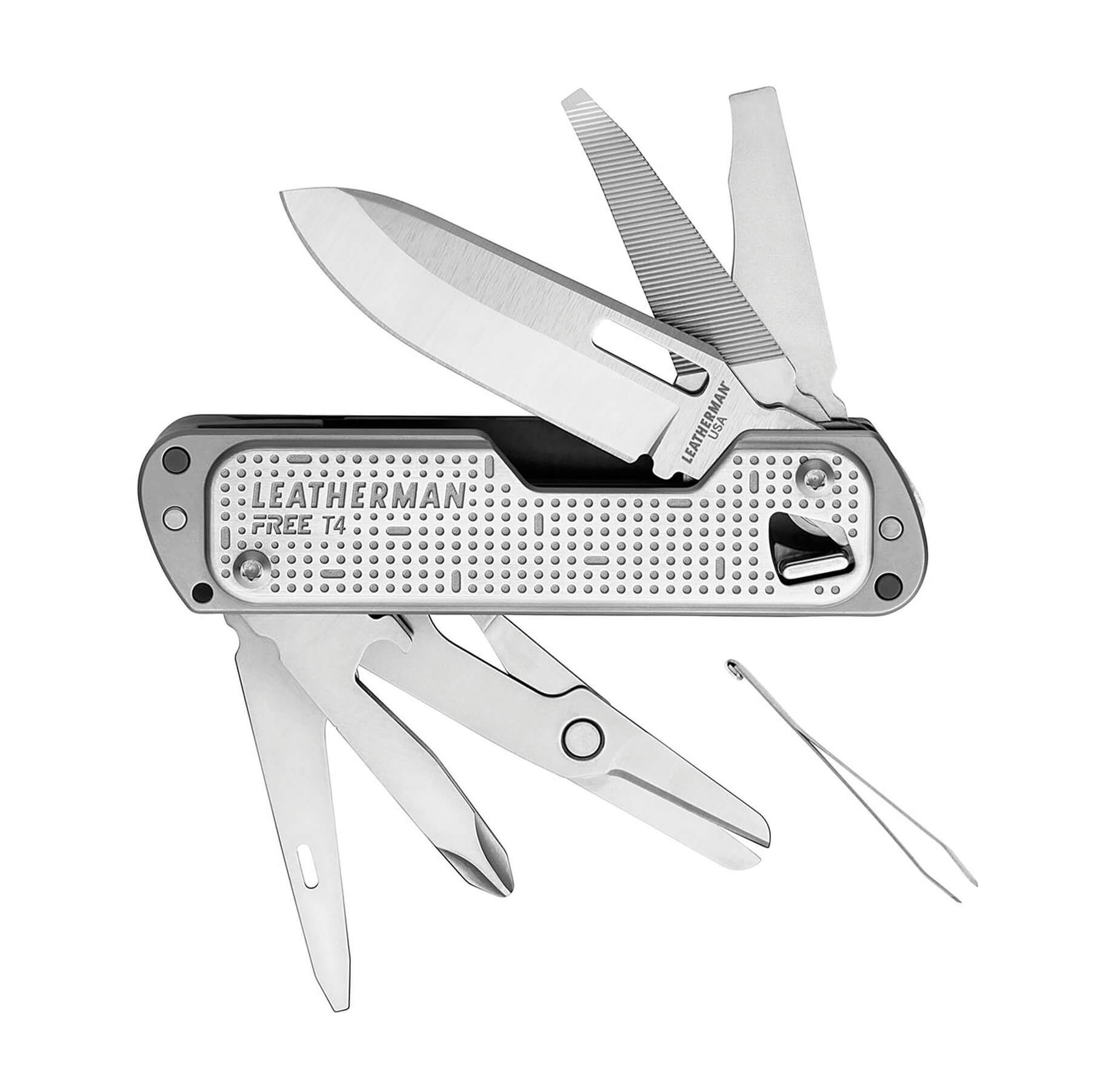 Leatherman Free T4 Mehrzweck-Messer mit 12 Funktionen