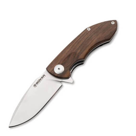 Couteau de poche pour exterieur en bois de guayacan