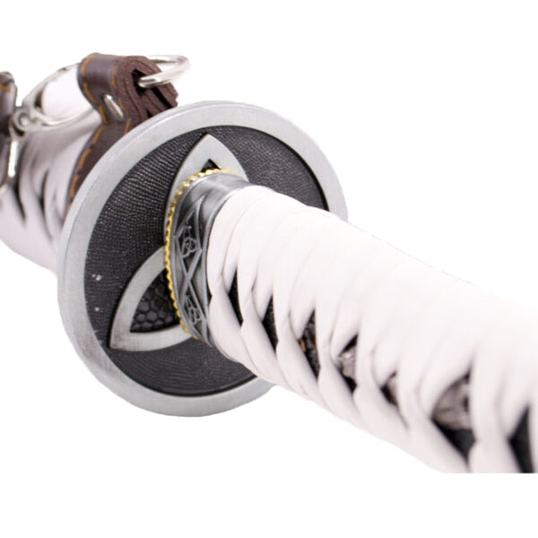 Katana fonctionnel avec fourreau rouge avec dragon et poignée rouge