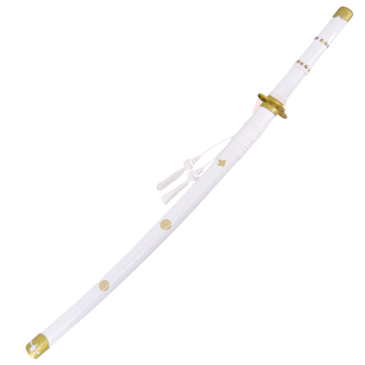 Katana Enma da Zoro em One Piece cor branca com detalhes dourados