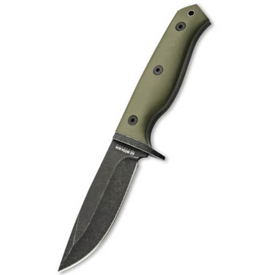 Naturmesser mit nach unten geneigter klinge