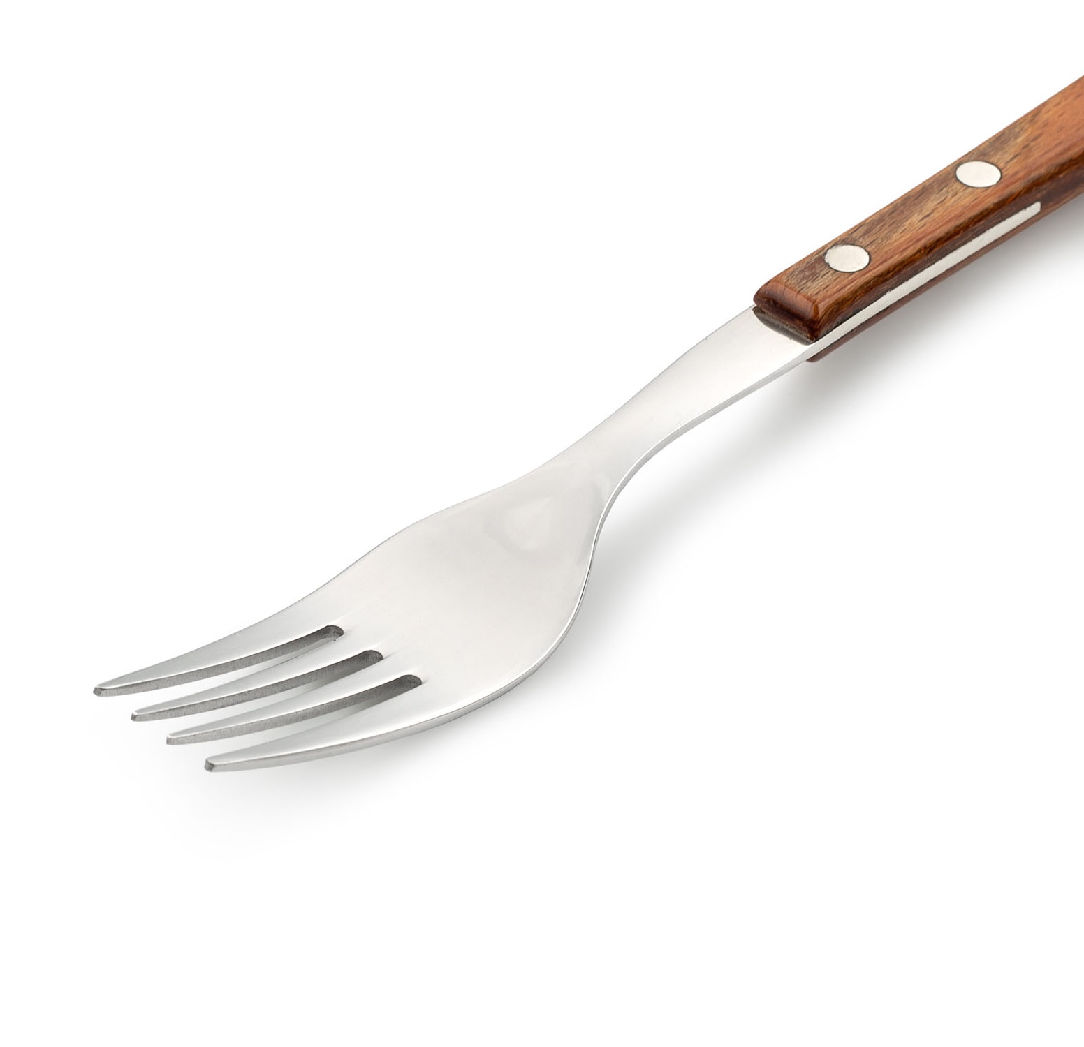 12 Arcos Manchega table forks measuring 205 mm with compressed wood handles