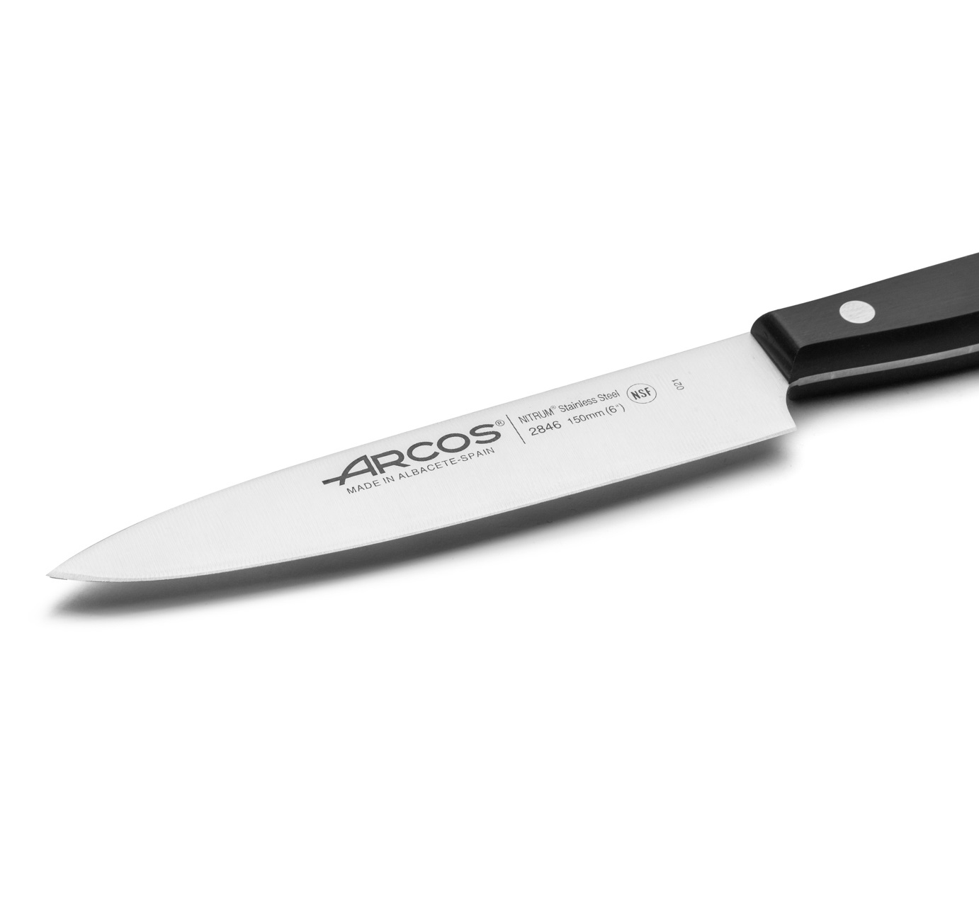 Arcos Universal 150 mm chef's knife with black polyoxymethylene handle