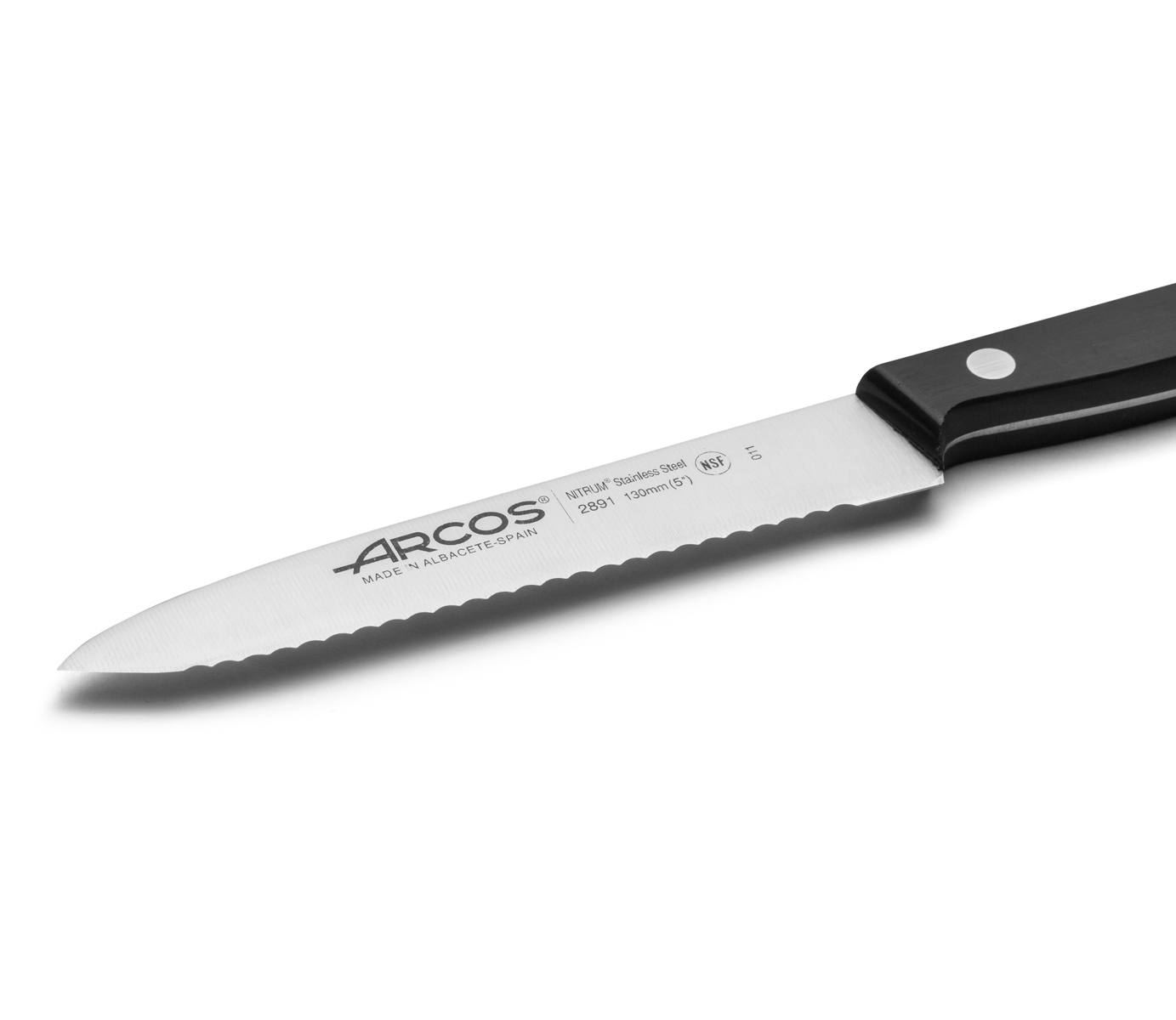 Faca de tomate Arcos Universal 130 mm com cabo em polioximetileno preto