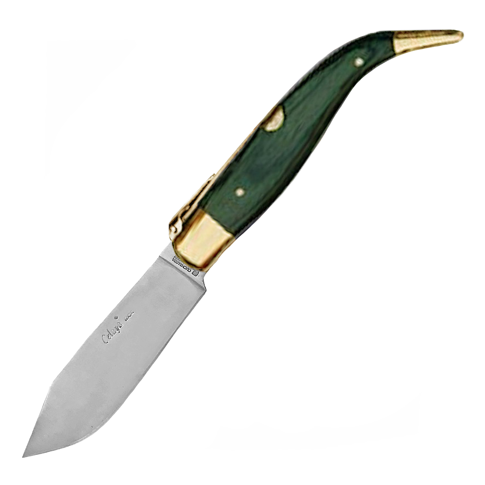 Temperino artigianale Pastora con manico in legno verde e ghiera ...