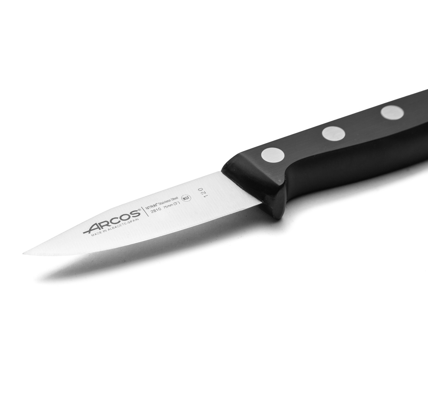 Arcos Universal 75 mm Schälmesser mit schwarzem Polyoxymethylen-Griff