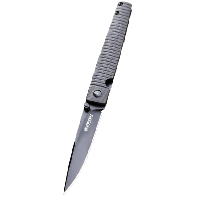 Tactical pocket knife with line lock and drop point blade