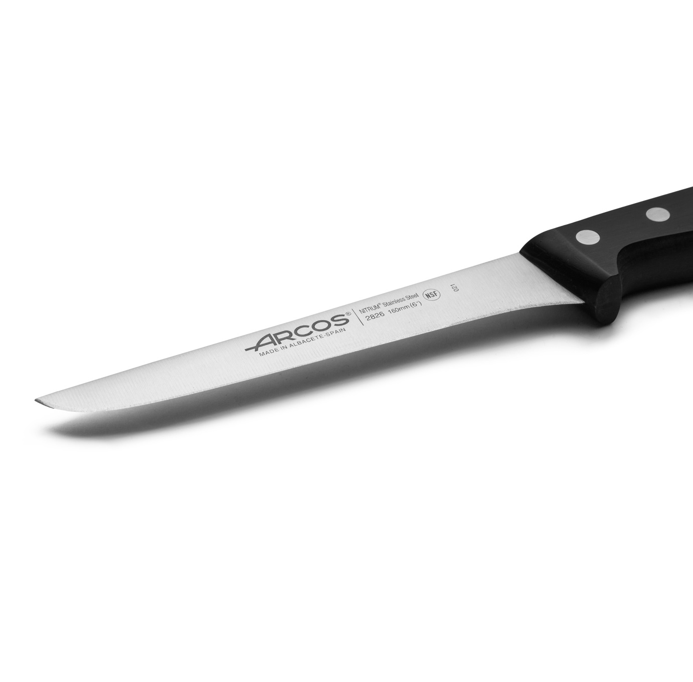 Arcos Universal 160 mm boning knife with black polyoxymethylene handle