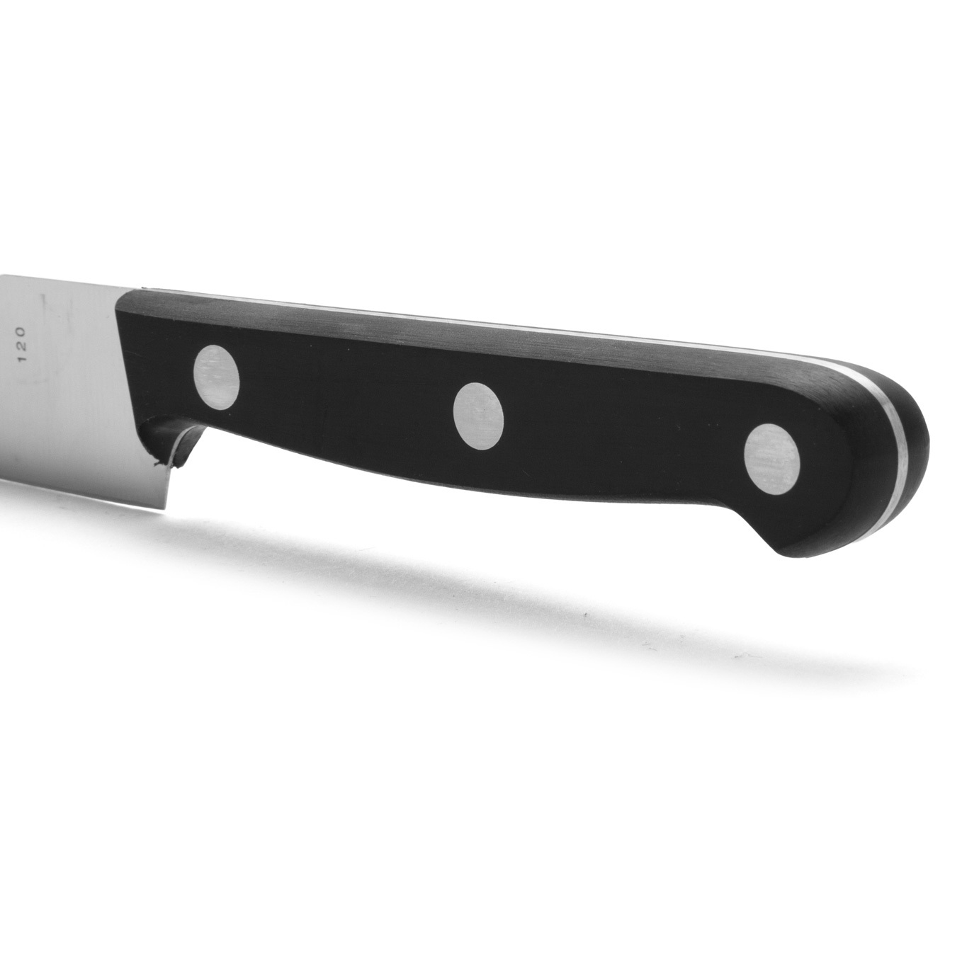 Coltello da chef universale Arcos con manico in poliossimetilene nero e lama larga da 120 mm