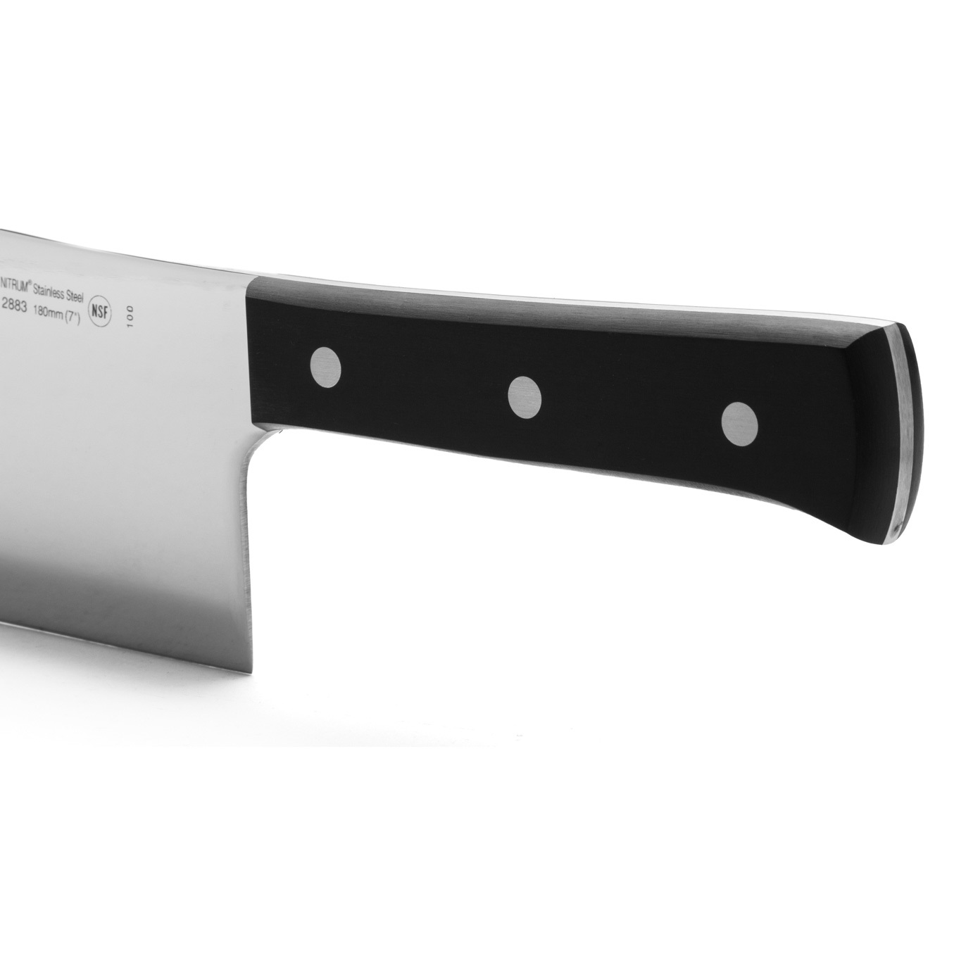 Couperet de chef Arcos Universal avec manche en polyoxyméthylène noir et lame de 180 mm