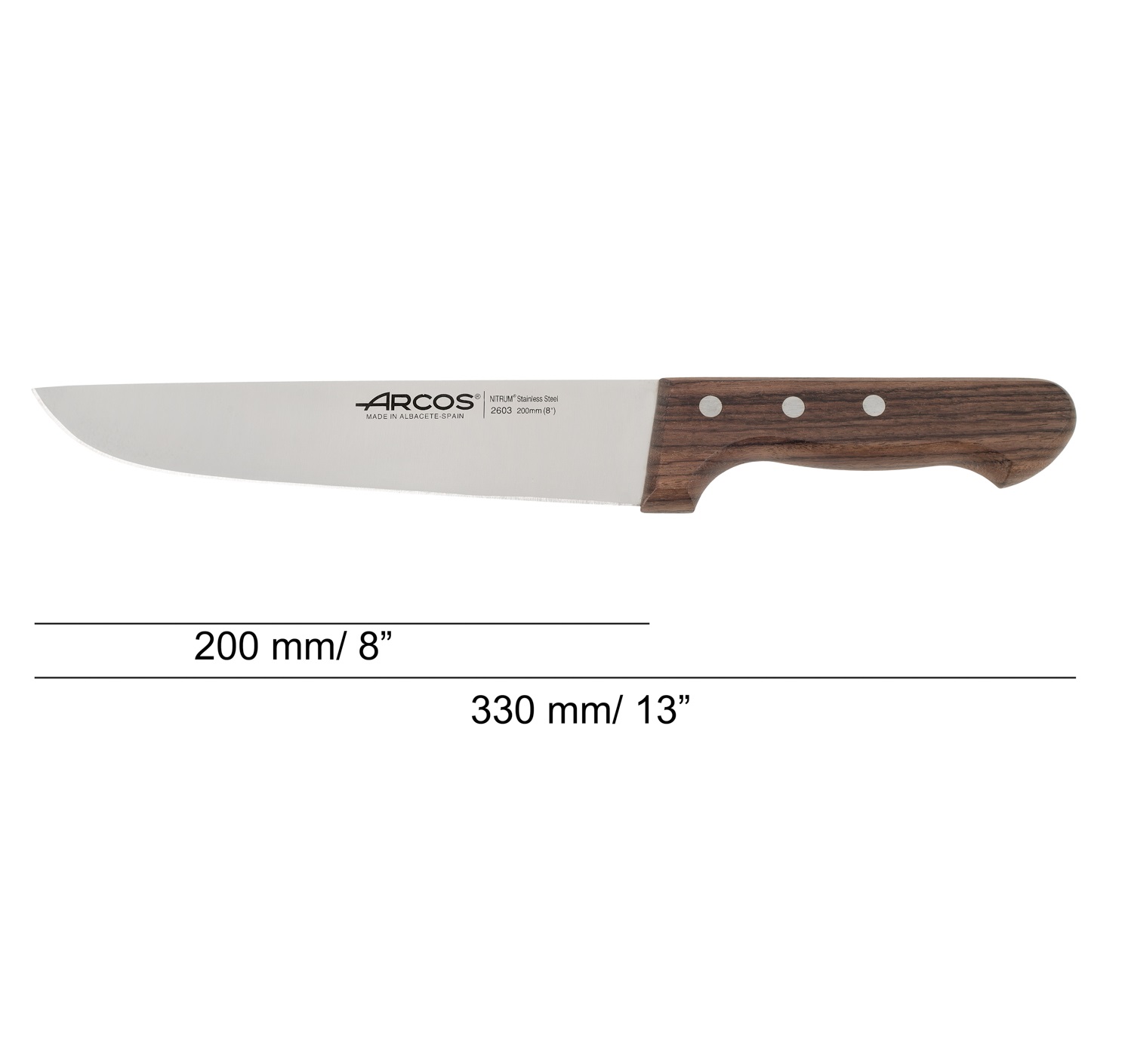 Arcos Atlántico Fleischermesser mit Palisandergriff und 200 mm Klinge
