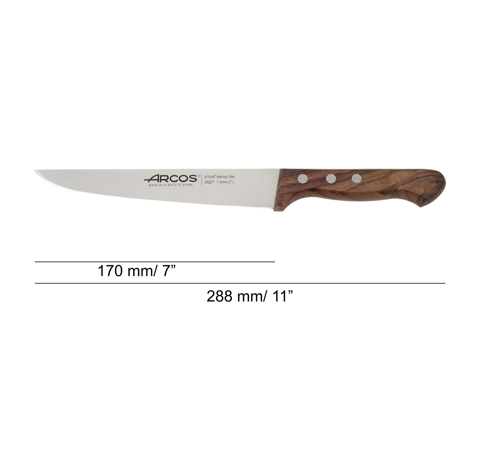 Arcos Atlántico Küchenmesser mit Palisandergriff und 170 mm Klinge