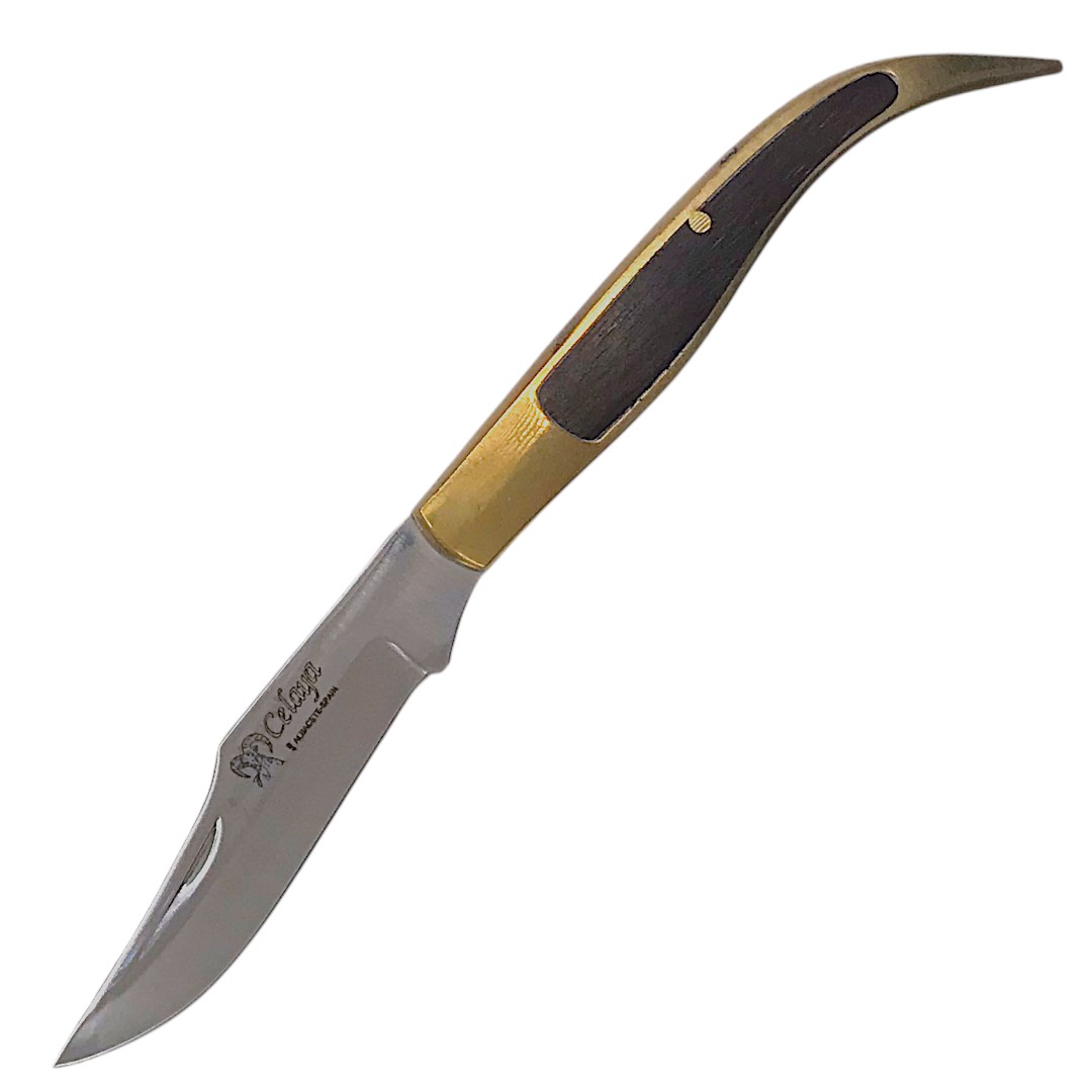 Sevillana-Taschenmesser mit Messing- und Pressholzgriff, 9 cm lan...