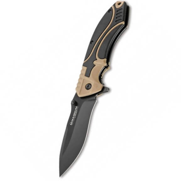 Spear tip pocket tactical knife with line lock