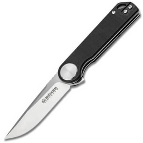 EDC pocket knife with line lock and drop point blade