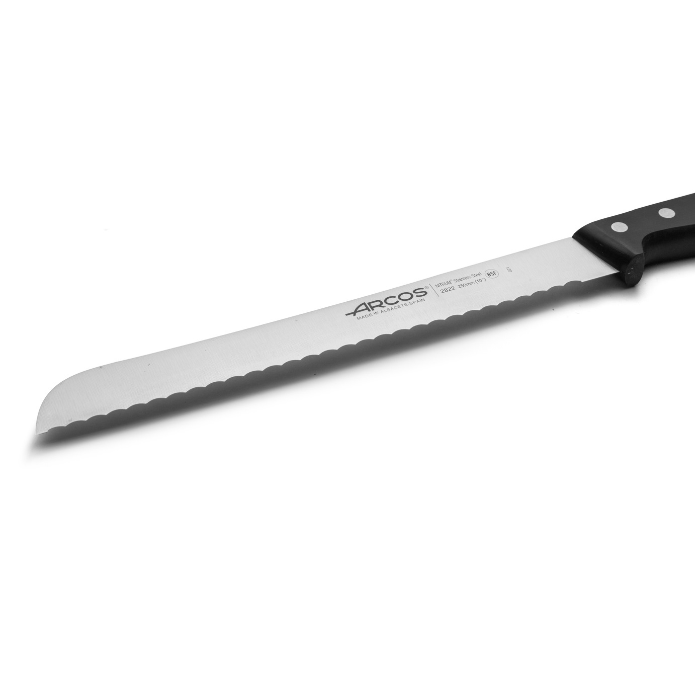Faca de pão Arcos com lâmina serrilhada de 25 cm, série Universal, e cabo em polioximetileno