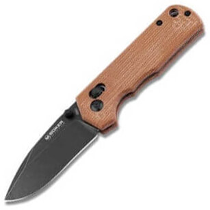 Sports pocket knife with brown micarta handle