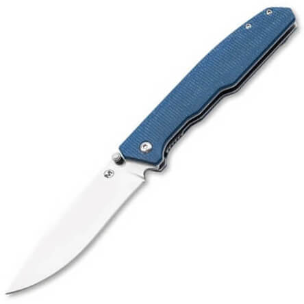 EDC pocket knife with ergonomic handle and line lock