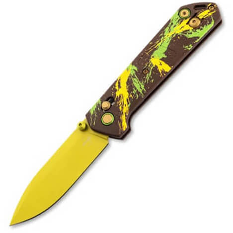 Dubai chocolate pocket knife with crossbar lock