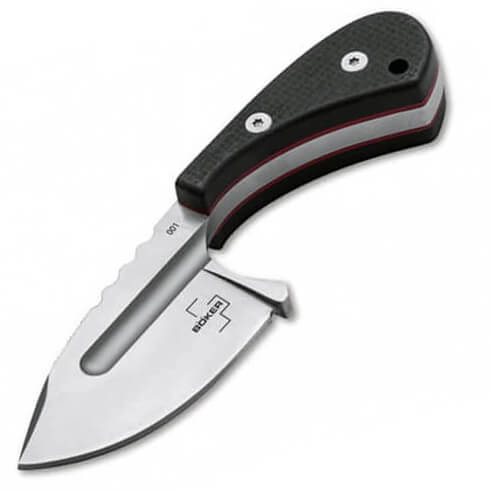 Tactical knife with partially serrated blade and customisable han...