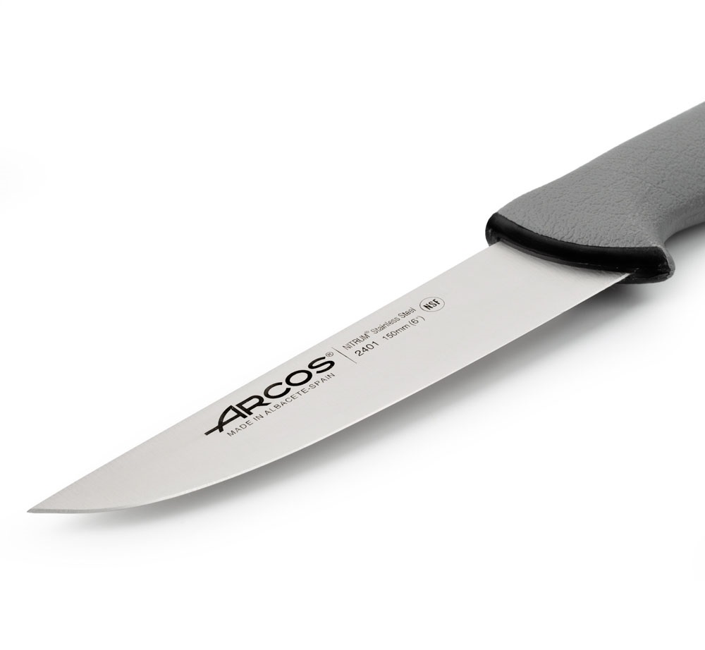 Arcos Fleischermesser mit 150 mm Colour Prof Klinge und grauem, doppelt eingespritztem Griff