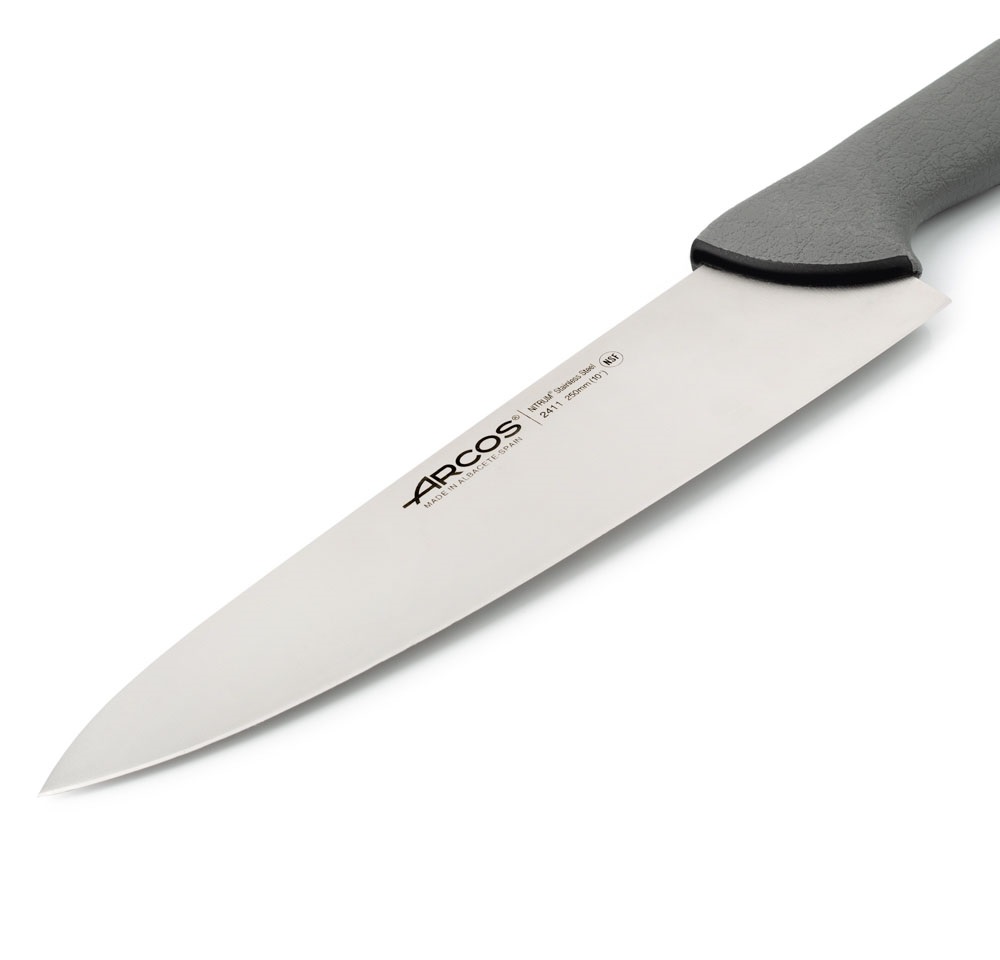 Faca de chef Arcos com lâmina Colour Prof de 250 mm e cabo de dupla injeção cinzento
