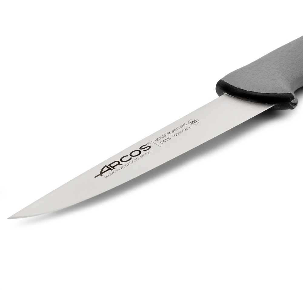 Faca de talho Arcos com lâmina Colour Prof de 160 mm e cabo de dupla injeção cinzento
