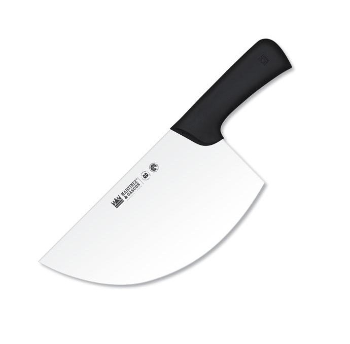 Half-moon chop axe with a 28 cm, 3 mm blade and a black polypropy...