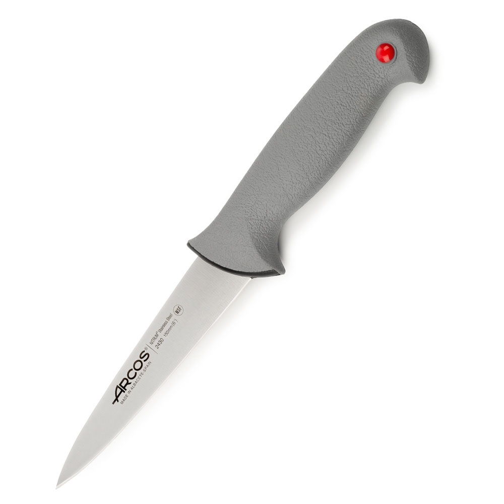 Arcos butcher knife with a 15 cm pointed blade and a black double...
