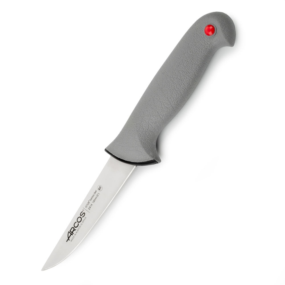 Arcos butcher knife with a 13 cm blade and a black double-injecti...