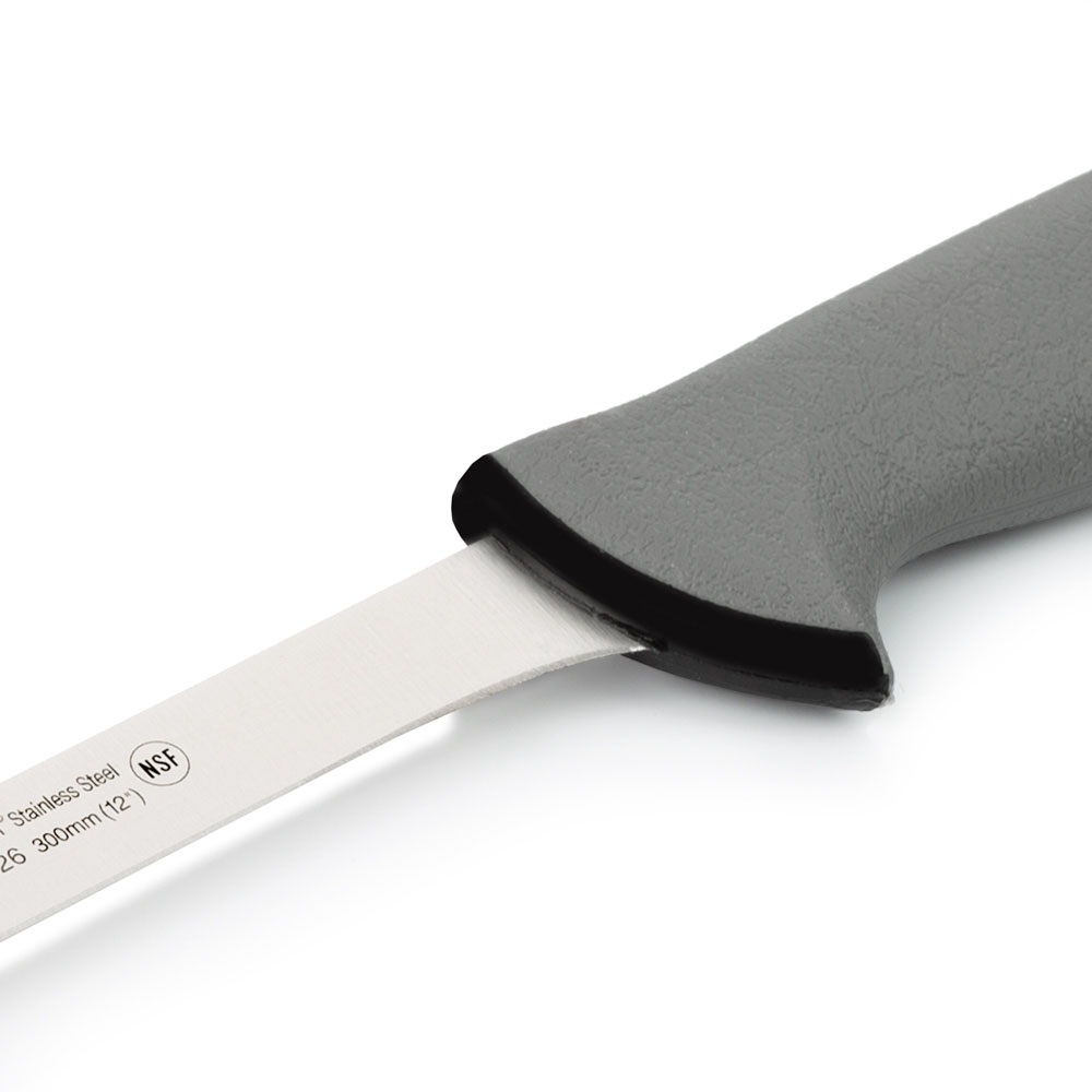 Arcos round-tip ham knife with a 30 cm blade and a grey double-injection handle