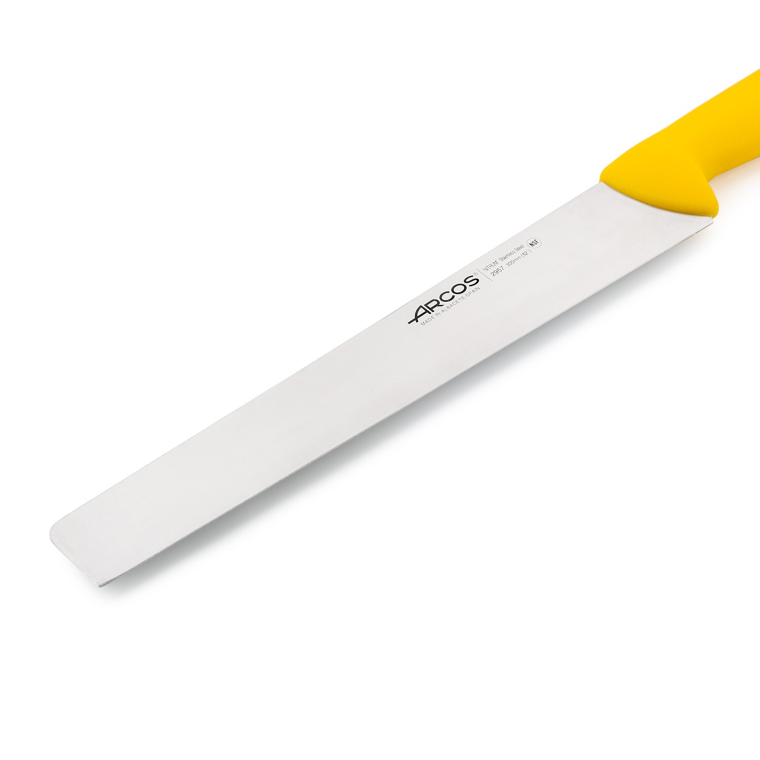 Arcos salami and cheese knife with a 30 cm straight blade and a colored polypropylene handle