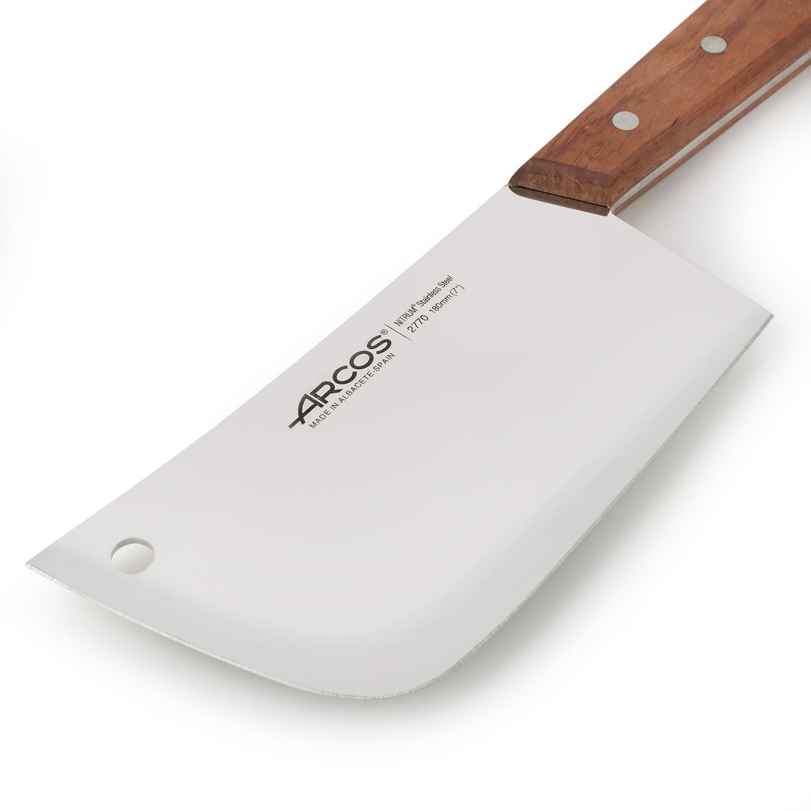 Couperet de boucher Arcos Atlántico avec manche en bois et lame de 180 mm