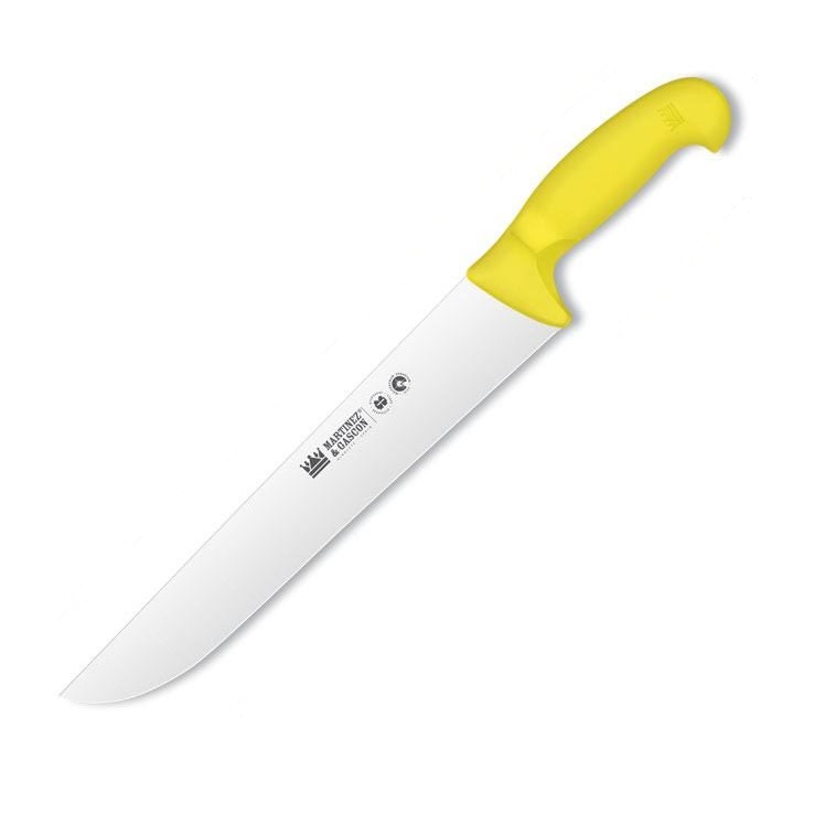 Butcher Knife with 31cm Blade and Yellow Polypropylene Handle Mar...