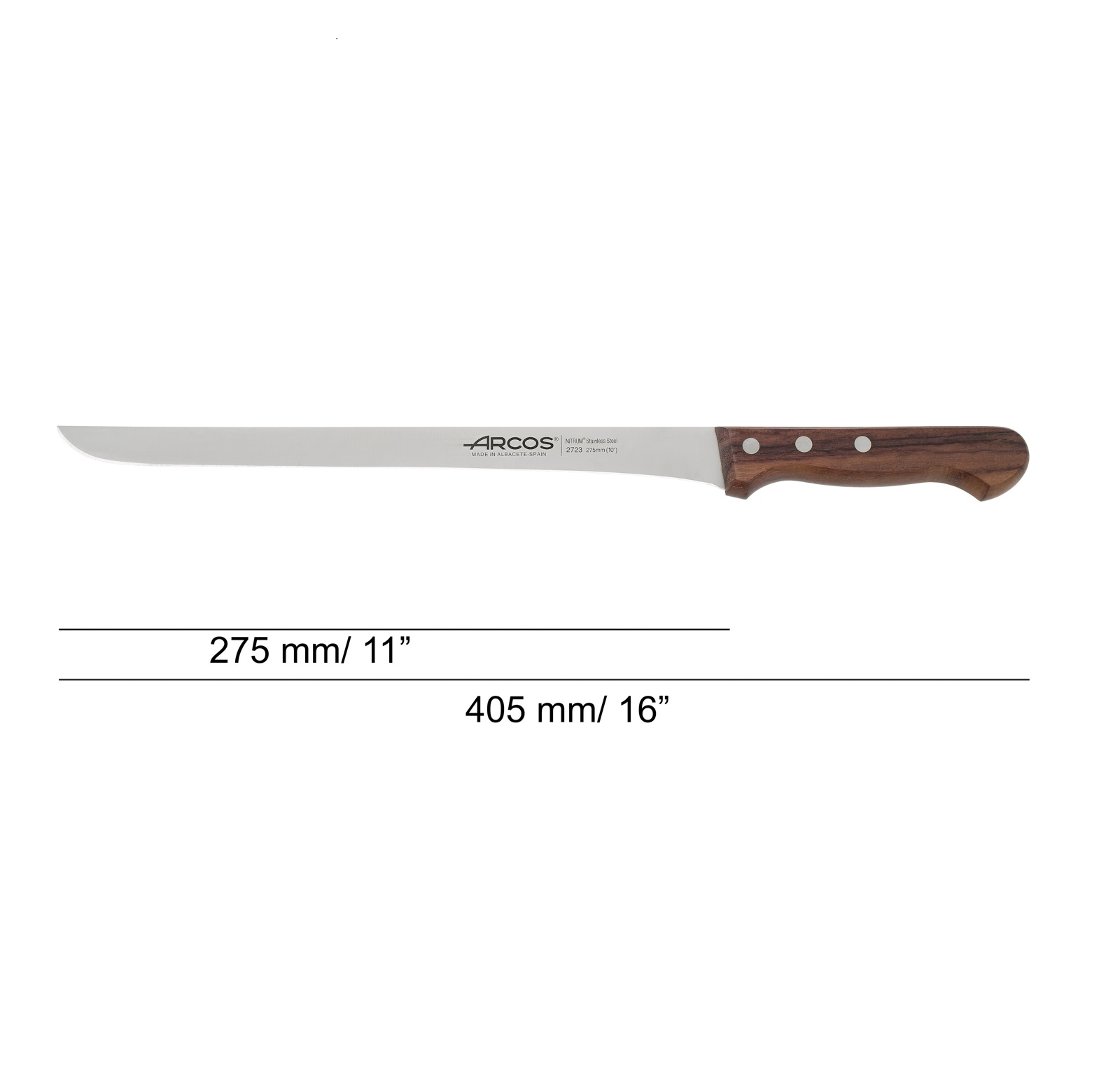Arcos Atlántico ham knife with rosewood handle and 275 mm blade