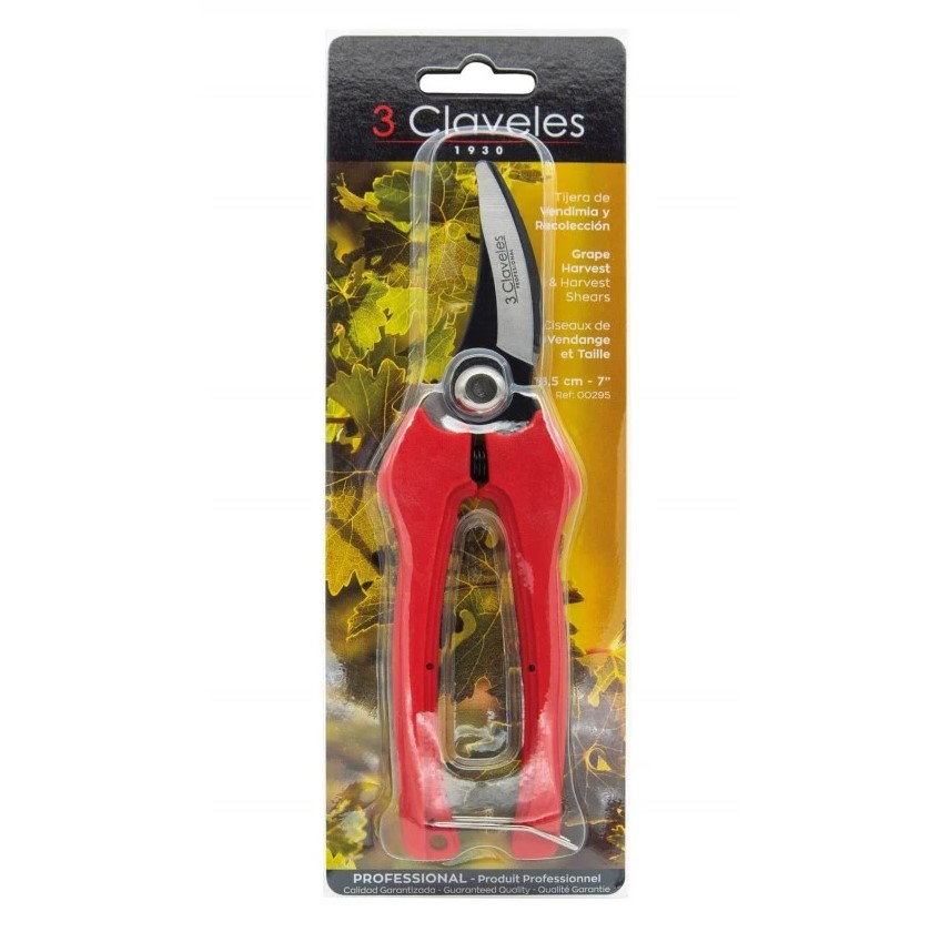 Forbici per raccolta e raccolta 18,5 cm 3 Claveles